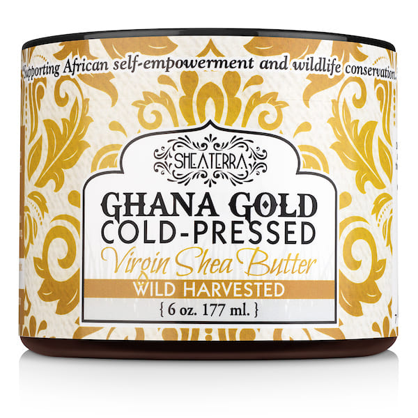 زبدة الشيا العضوية الذهبية الخام غانا